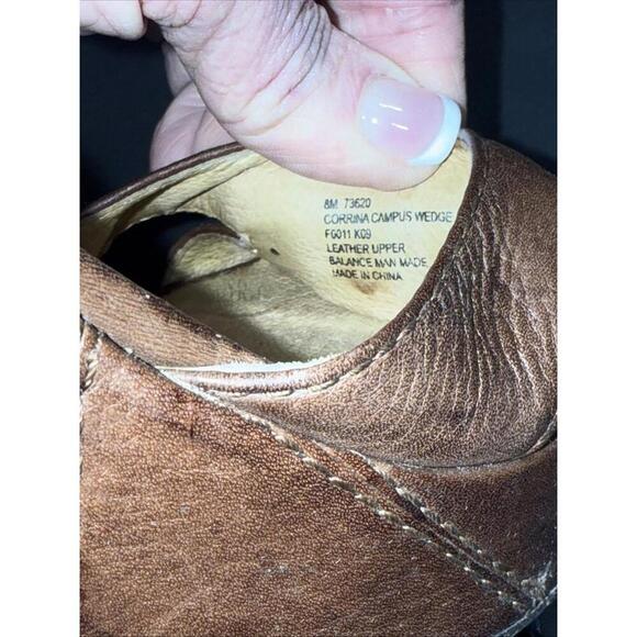 Frye Corrina Campus Platform Brown Leather Y2K Boho Hippie Wedge Heel Sandals 8 - Picture 15 of 15